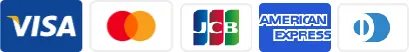 対応ブランド:VISA、Mastercard、JCB、American Express、Diners Club